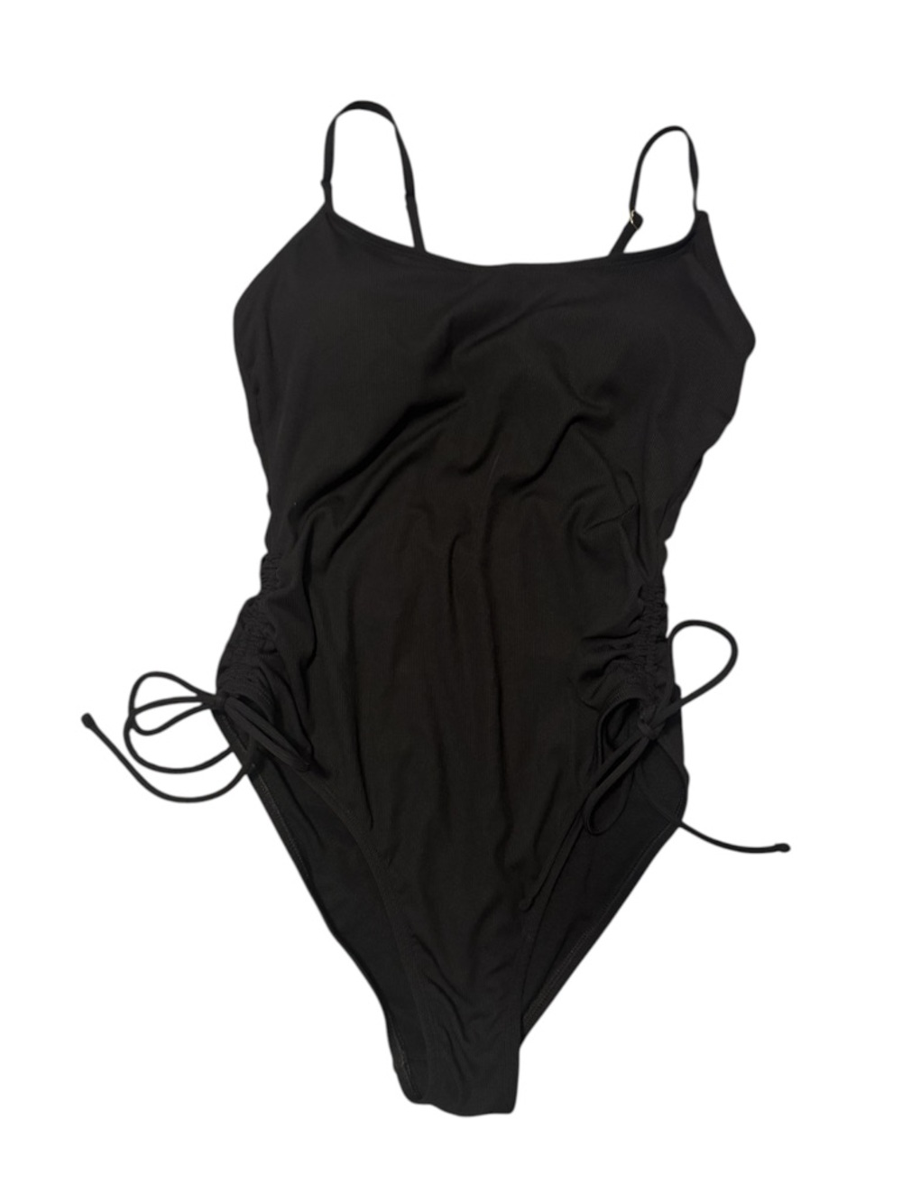 Shade & Shore Black One-Piece Swimsuit with Side Ties